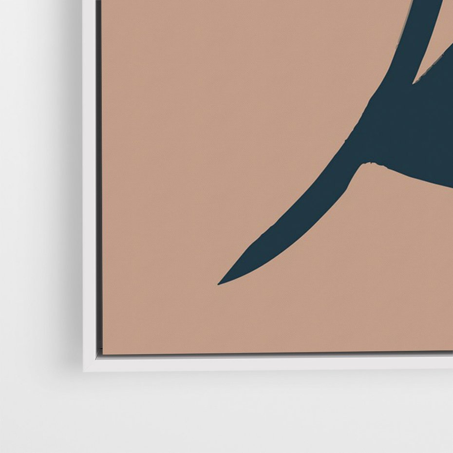 Obraz w ramie 80x120 - Rozbijające Granice - abstrakcyjny obraz, plakat - rama biała