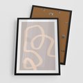 Plakat w ramie 50x70 - Nowoczesne Odbicia - minimalistyczny obraz, nowoczesny - rama czarna