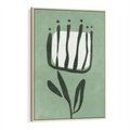 Obraz w ramie 80x120 - Objęcia Zieleni - zielona abstrakcja, zgaszona zieleń - rama drewno
