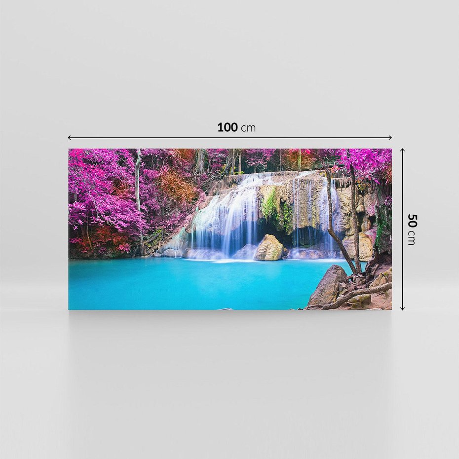 Obraz na płótnie 100x50 - Uroki wodospadu w lesie - Tajlandia, wodospad