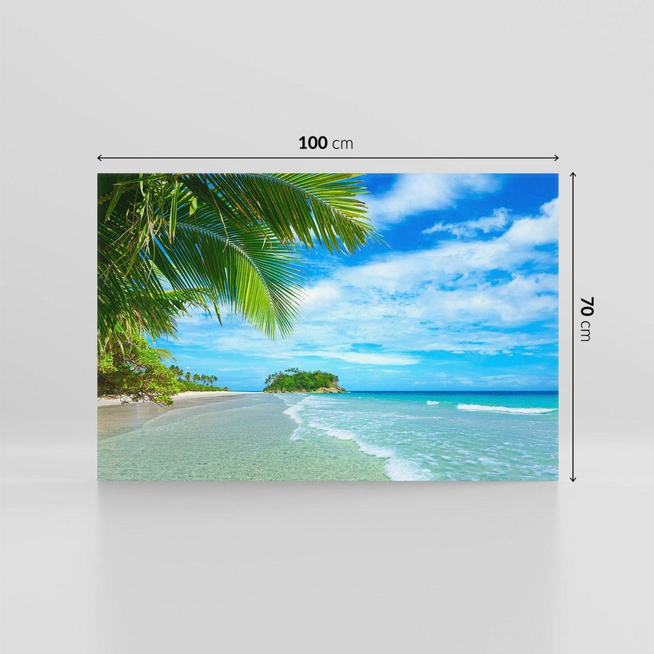 Obraz na płótnie 100x70 - Ucieczka do Raju - wyspa tropikalna, plaża
