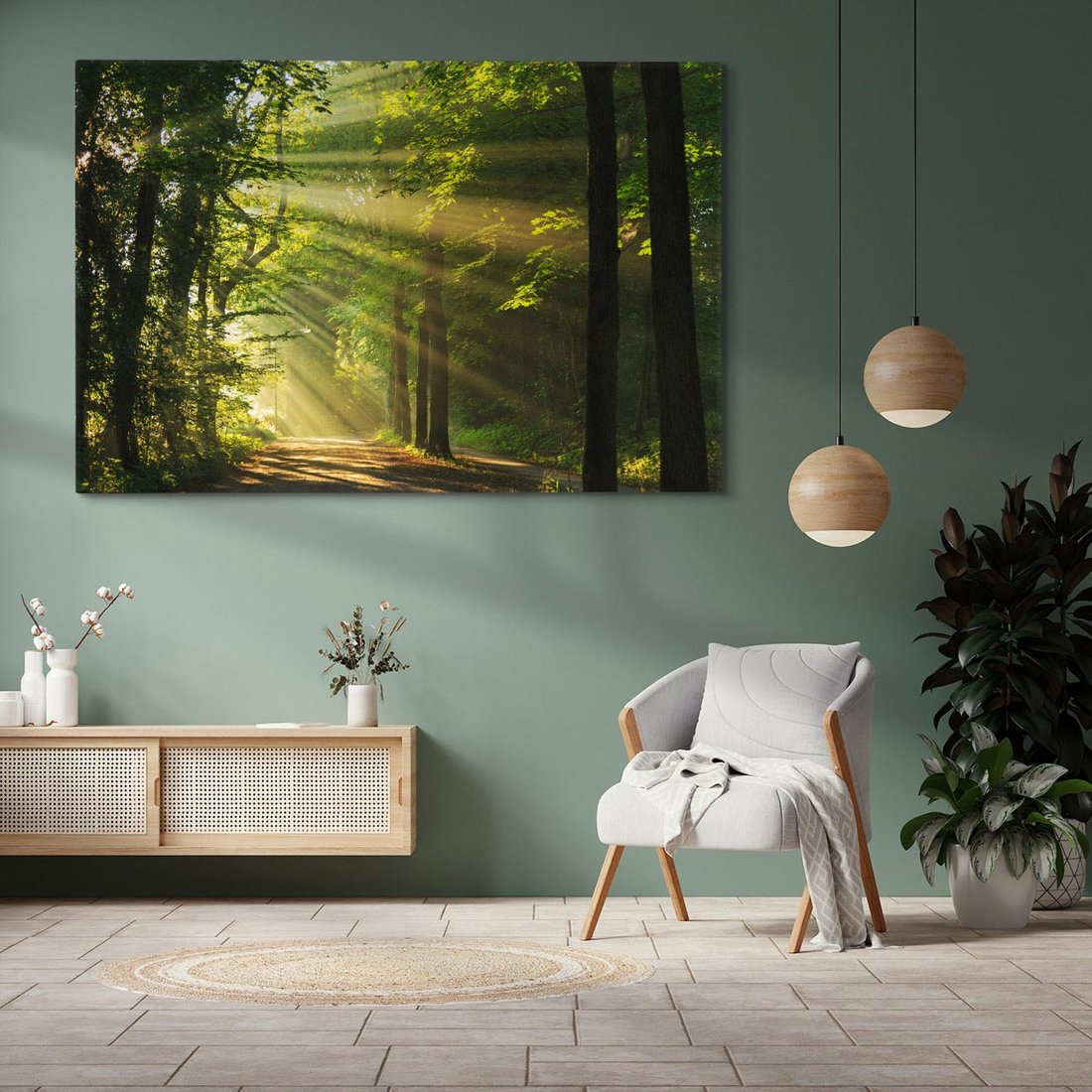 Obraz na płótnie 120x80 - Siła Natury: Las i Drzewa - las, drzewa