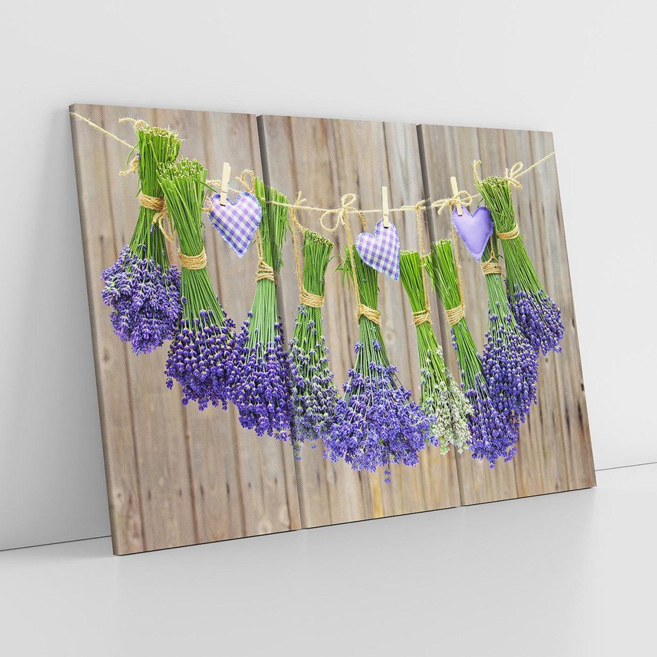 Obraz na płótnie 120x80 - Lawenda kompozycja Kwiaty - lawenda, kwiaty