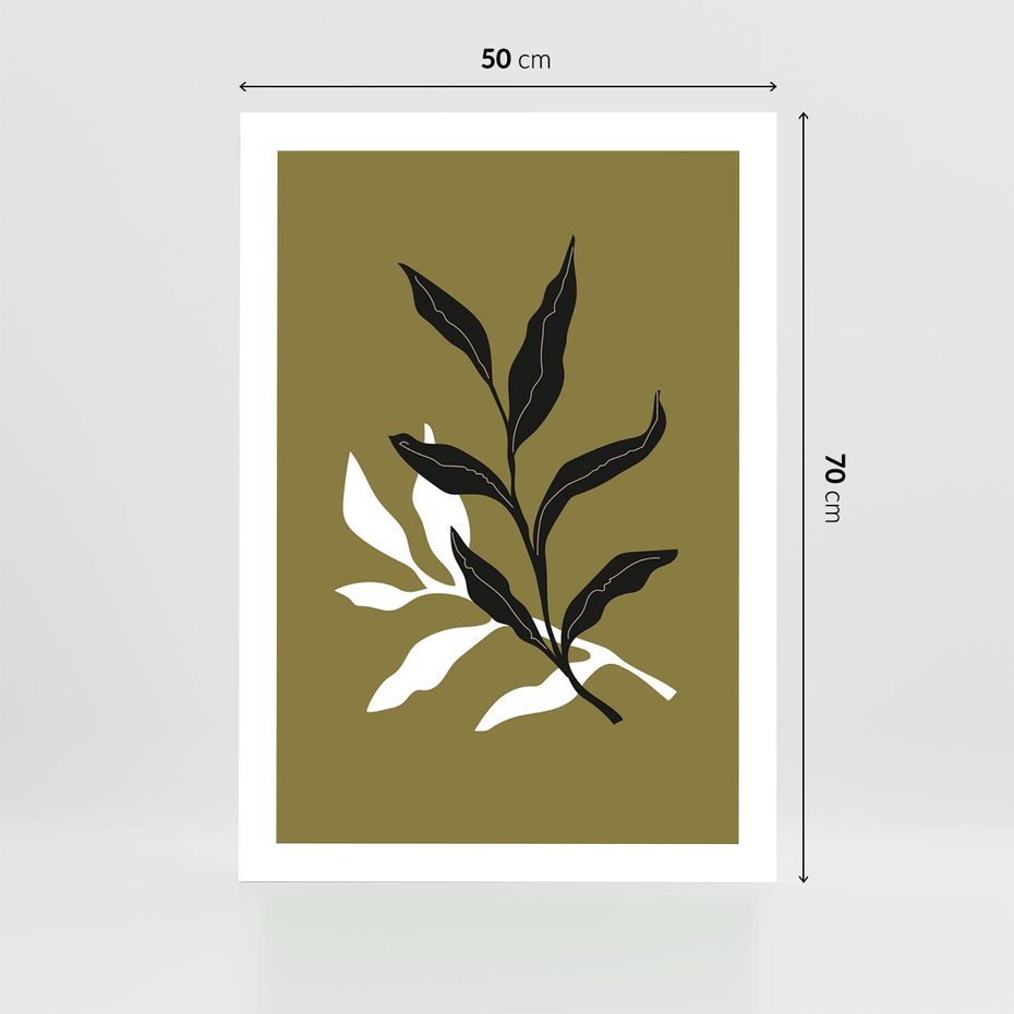 Plakat bez ramy 50x70 - Wewnętrzne Odsłony - liście, gałązki