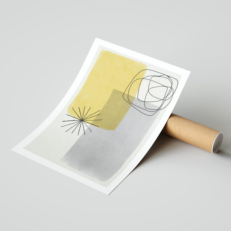 Plakat bez ramy 40x50 - Rozbijające Granice Akwarel - abstrakcja, akwarelowe plamy