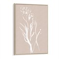 Obraz w ramie 50x70 - Impresje Pastelowych Nastrojów - minimalistyczny delikatny obraz, beżowe odcienie - rama drewno