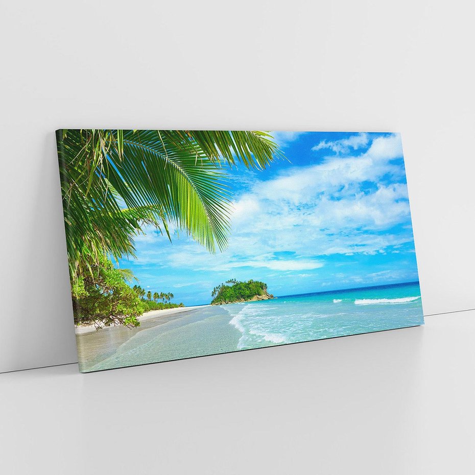 Obraz na płótnie 140x70 - Ucieczka do Raju - wyspa tropikalna, plaża