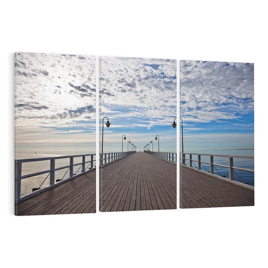 Obraz na płótnie 120x80 - Molo nad Bałtykiem w Gdyni - molo, Gdynia