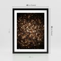 Plakat w ramie 40x50 - Brązowe Liście w Scenerii - suche liście jesień brąz - rama czarna