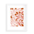 Plakat w ramie 50x70 - Nieskrępowane wyobraźnie kolorów - kwiaty, pastelowe kolory - rama biała