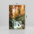 Obraz na płótnie 70x100 - Jesienny wodospad w lesie - wodospad, las