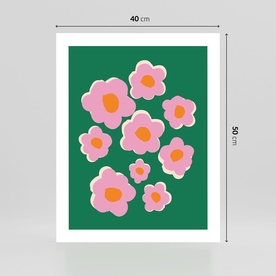 Plakat bez ramy 40x50 - Przenikające Refleksje - abstrakcyjny plakat, boho styl