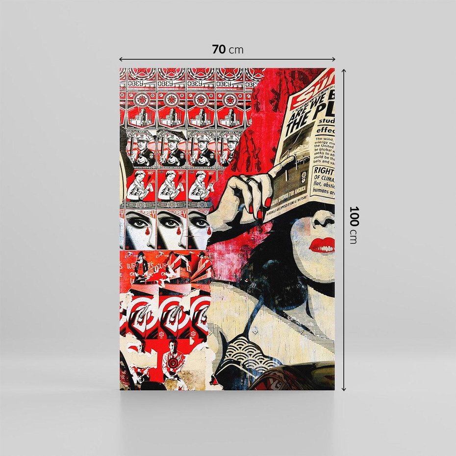 Obraz na płótnie 70x100 - Eksploracja kolorowego graffiti - graffiti