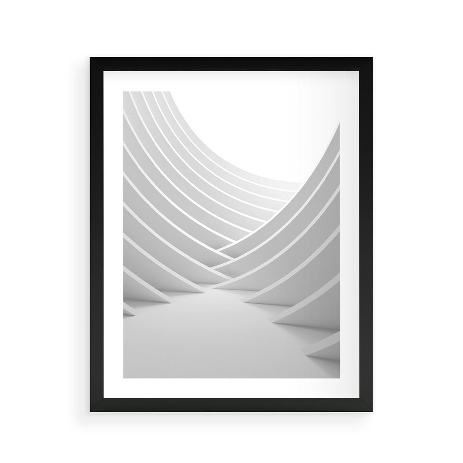 Plakat w ramie 40x50 - Nowoczesna Ekspresja - abstrakcja, 3D - rama czarna