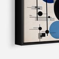Obraz w ramie 70x100 - Rozkwitające Wibracje Wyobraźni - abstrakcyjna geometryczna kompozycja, koła linie - rama czarna