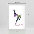 Plakat w ramie 50x70 - Taniec w akwareli - taniec, akwarela - rama biała