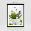 Plakat w ramie 30x40 - Kwiaty i zioła w restauracji - kwiaty, zioła - rama czarna