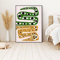 Obraz w ramie 50x70 - Mroczne Wypaczenia - abstrakcyjny obraz, dziwne kształty - rama czarna