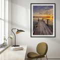 Plakat bez ramy 21x30 - Zachód Słońca na Pomostcie - zachód, słońca