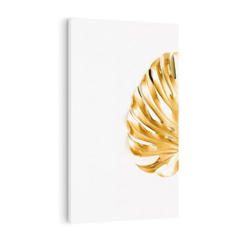 Obraz na płótnie 50x70 - Przyjemność dla Oczu - złote, liście