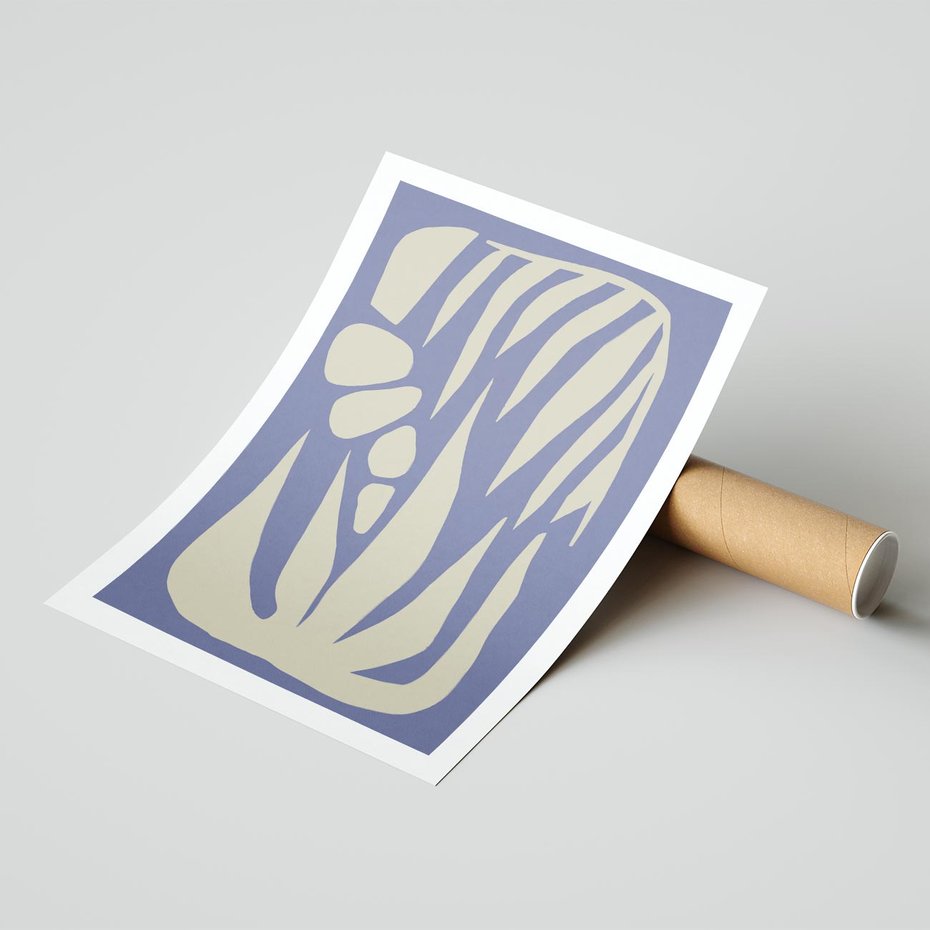 Plakat bez ramy 21x30 - Kształty Niewidzialnych Granic - abstrakcyjna sztuka, skandynawski styl