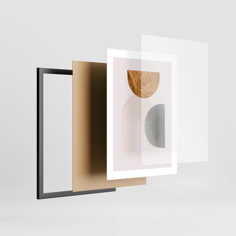 Plakat w ramie 30x40 - Nowoczesna Sztuka Geometrii - nowoczesna sztuka, modern - rama czarna