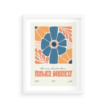 Plakat w ramie 40x50 - Rozbijające Widoki - kwiaty, nowoczesny plakat - rama biała