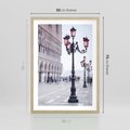 Plakat w ramie 50x70 - Przemijający urok miasta - miasto, uliczka - rama drewno