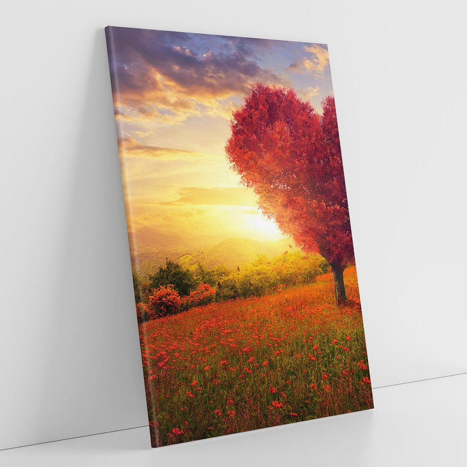 Obraz na płótnie 50x70 - serce natury - drzewo, serce