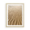 Plakat w ramie 50x70 - Piasek i Nieskończoność - pustynia, piasek - rama drewno