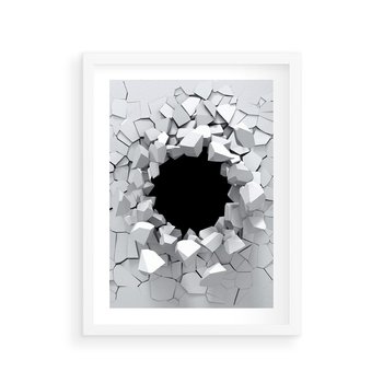 Plakat w ramie 40x50 - Nowoczesna Abstrakcja - grafika, nowoczesna - rama biała