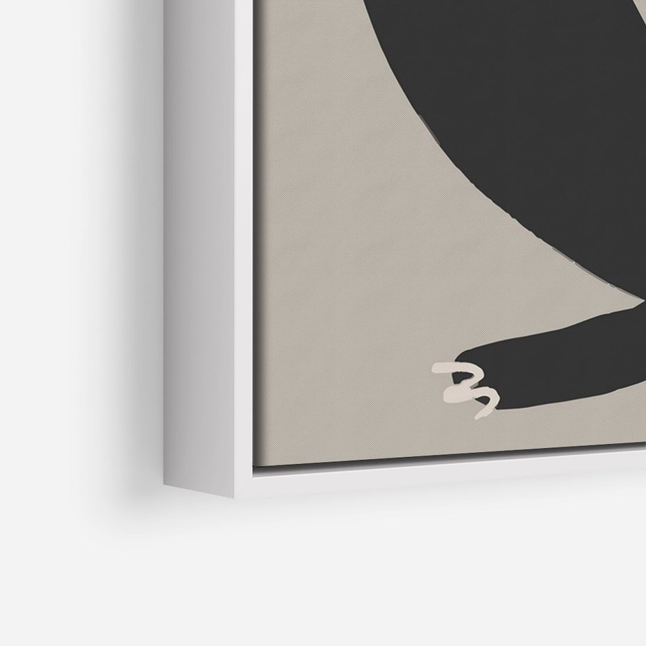 Obraz w ramie 50x70 - Strukturalne Odbicia Północy - skandynawska sztuka, lis - rama biała