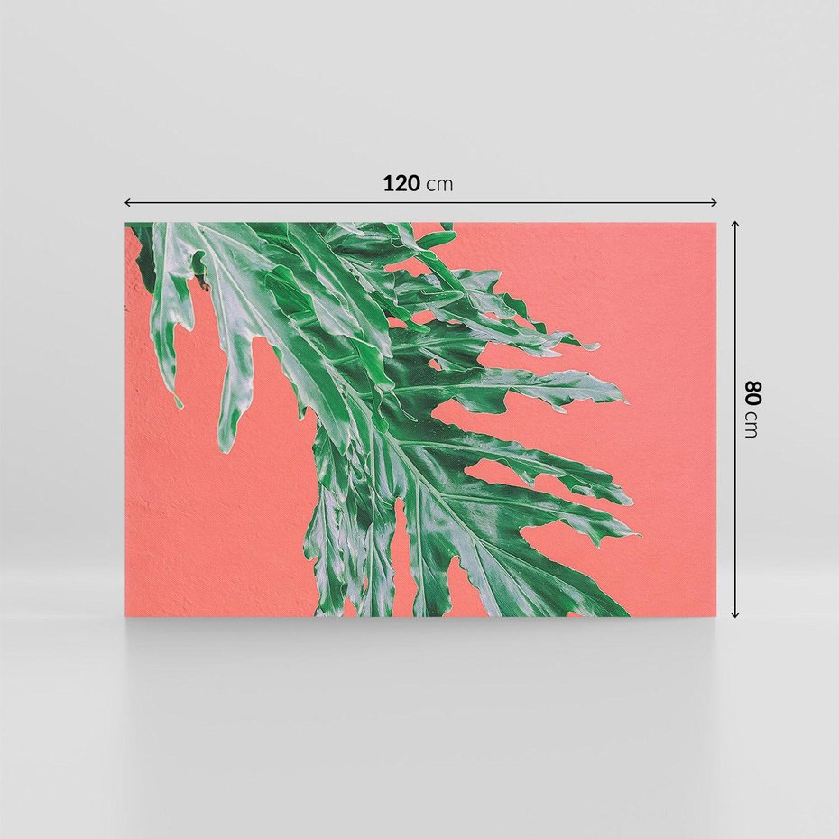 Obraz na płótnie 120x80 - Energetyczna Eksplozja Natury - liście, kolor