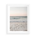 Plakat w ramie 50x70 - Krajobraz Morza i Fal - morze, fale - rama biała