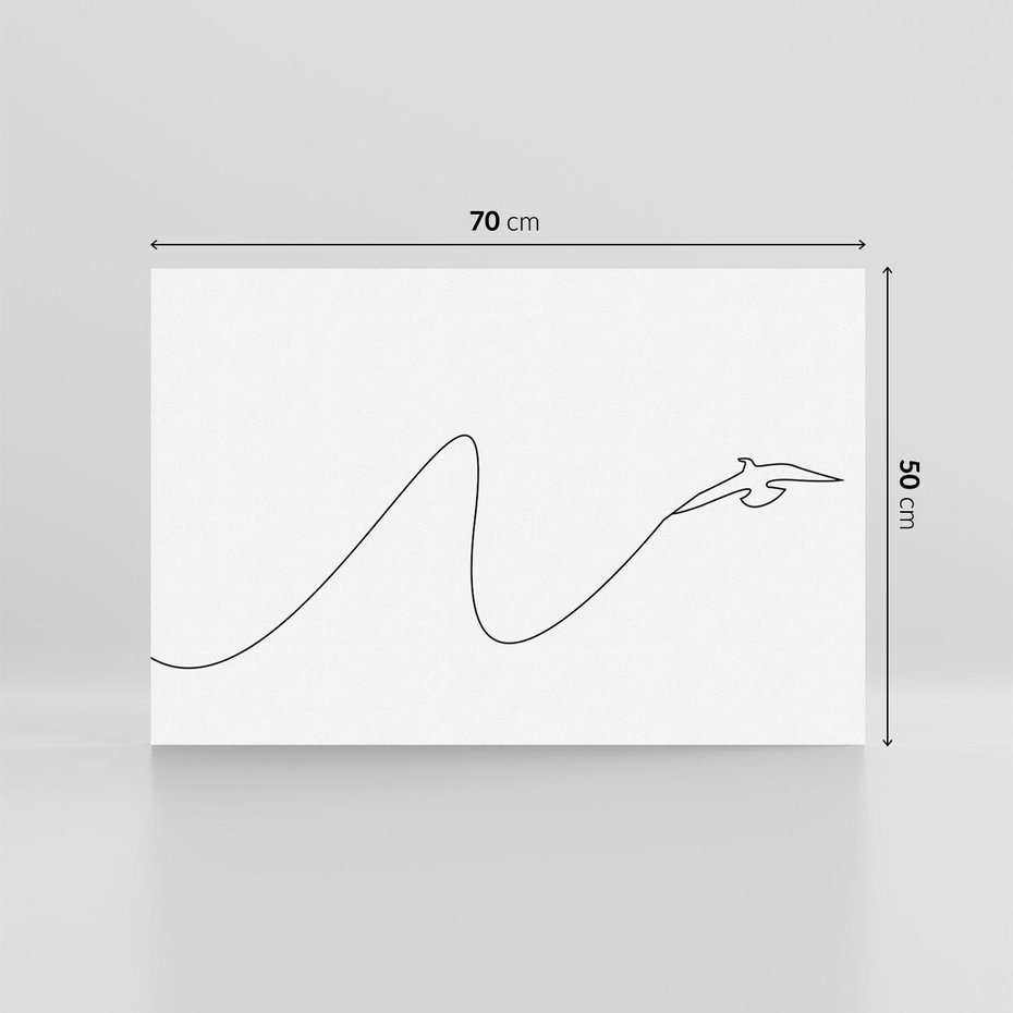 Obraz na płótnie 70x50 - Ptasia Linia - ptak, jaskółka