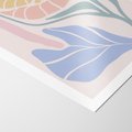 Plakat bez ramy 21x30 - Wyjątkowe Ukojenie - pastelowe kwiaty, na beżowym tle