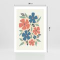 Plakat bez ramy 50x70 - Kolorowe Pasmo - kwiaty, nowoczesna abstrakcja