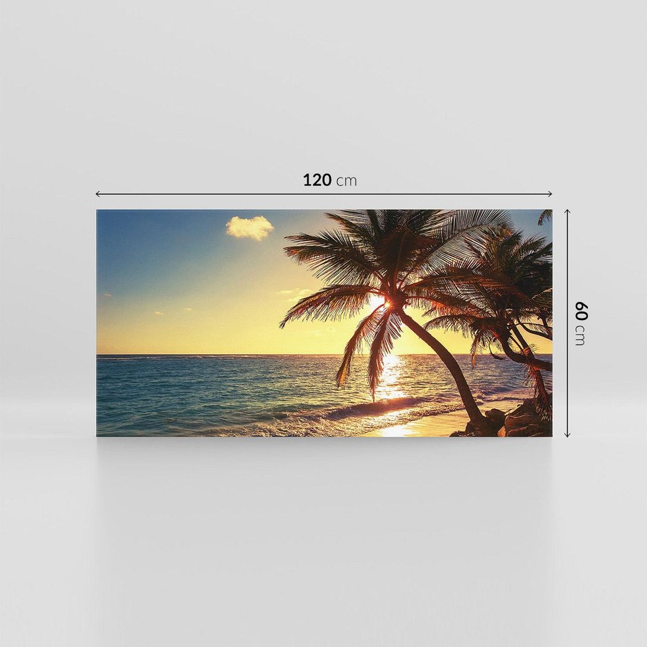Obraz na płótnie 120x60 - Rajski Widok - zachód słońca,