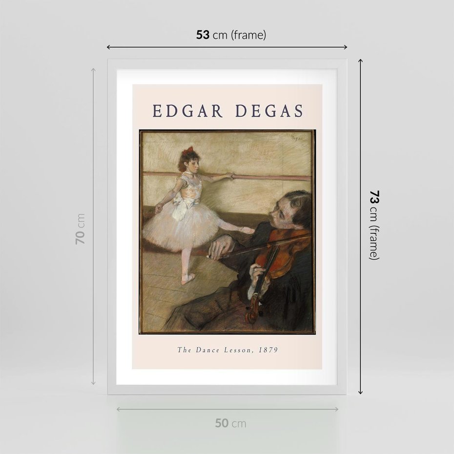 Plakat w ramie 50x70 - Klasyka Baletu - Edgar Degas, reprodukcja obrazu - rama biała