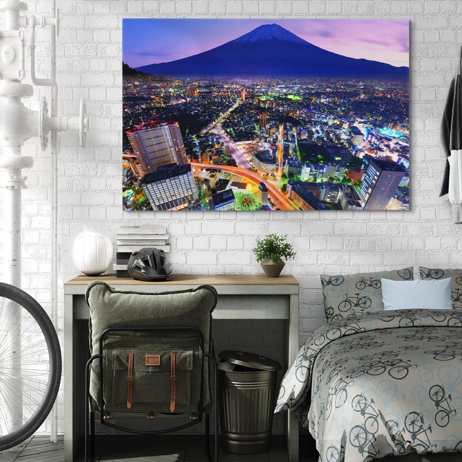 Obraz na płótnie 100x70 - Siła i spokój - wulkaniczne piękno Japonii - wulkan, japonia