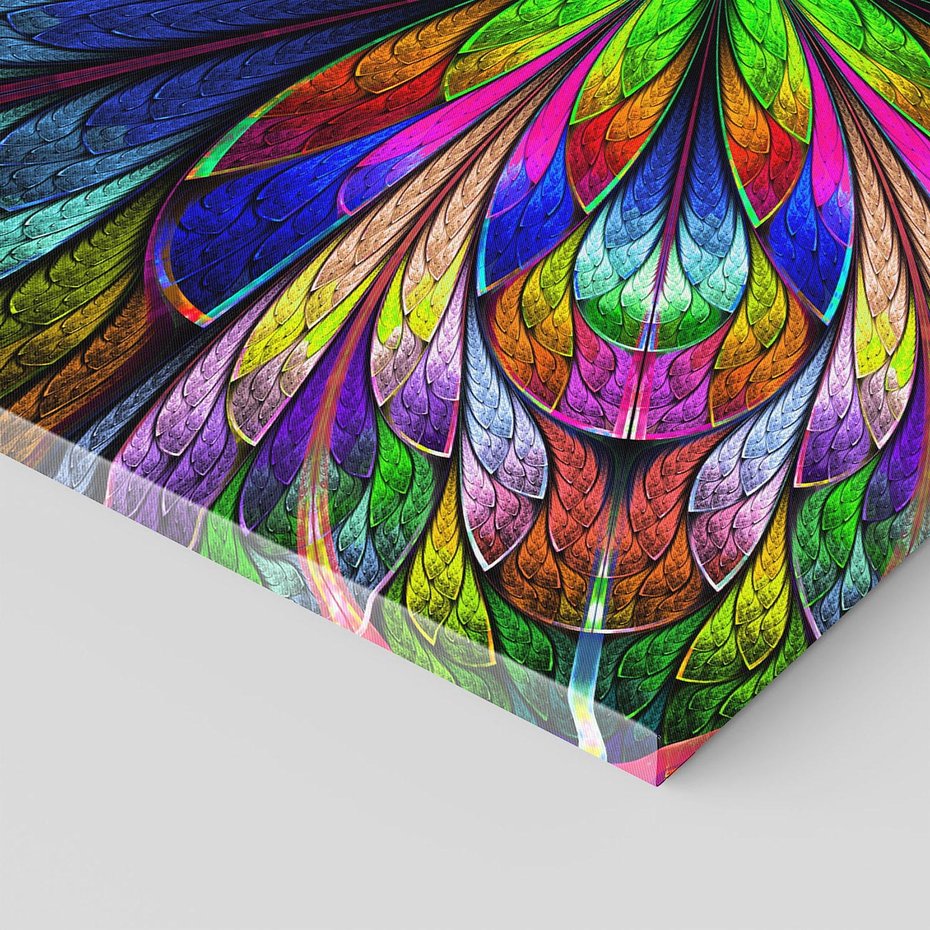 Obraz na płótnie 120x80 - Witrażowa magia na płótnie - witraż, sztuka
