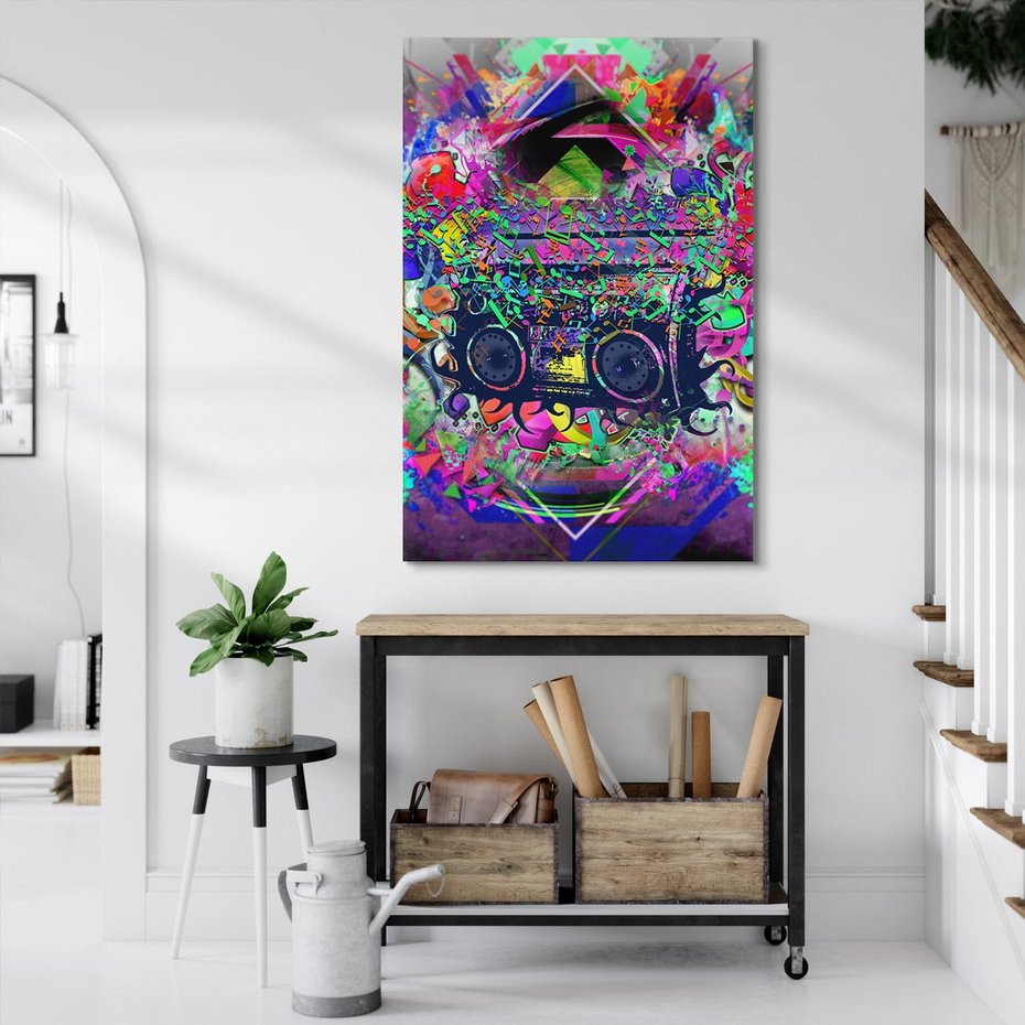 Obraz na płótnie 50x70 - Harmonia Muzyki - grafika, muzyka