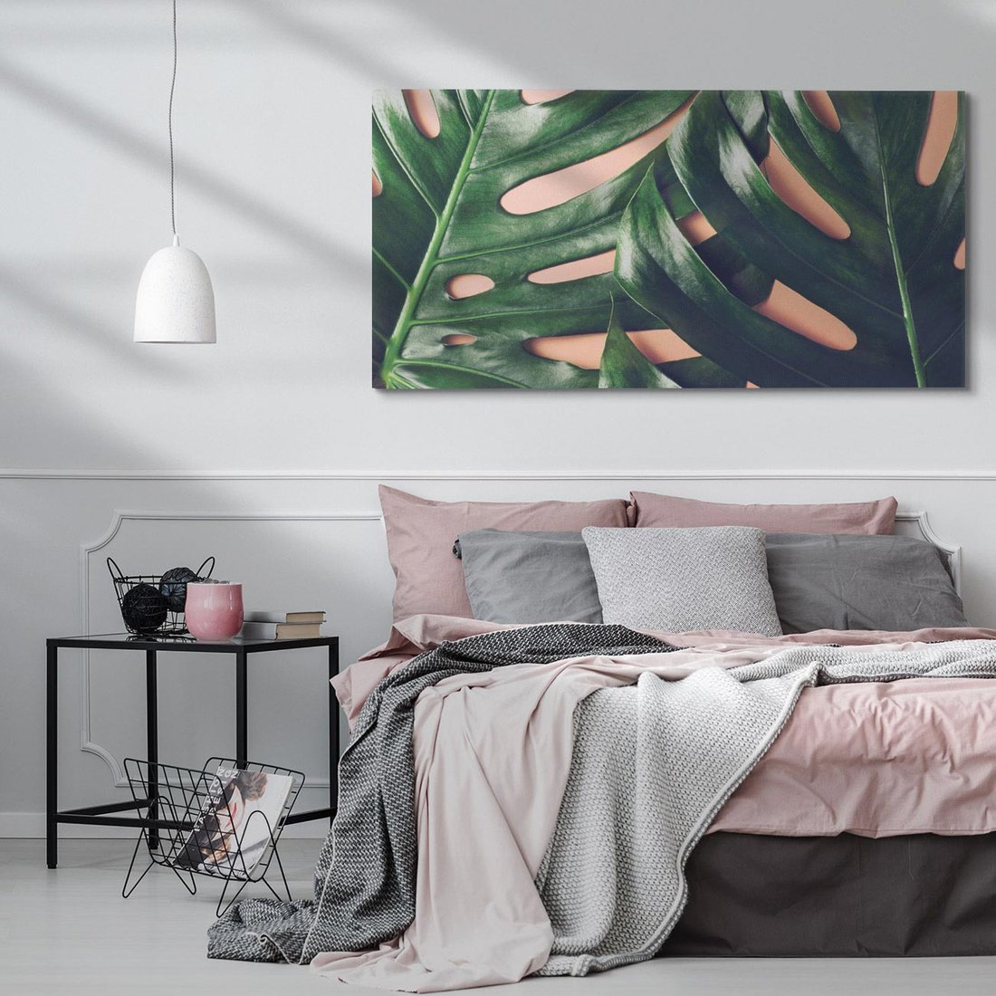 Obraz na płótnie 140x70 - Monstera Liście - monstera, liście