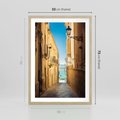 Plakat w ramie 50x70 - Perspektywa magicznej uliczki - uliczka, perspektywa - rama drewno