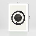 Plakat bez ramy 21x30 - Harmonijne Emocje - abstrakcyjne plamy okręgi, akwarelowe