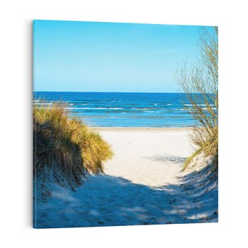 Obraz na płótnie 50x50 - Spokój nad brzegiem morza - plaża, morze