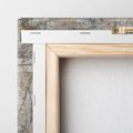 Obraz na płótnie 60x60 - Betonowe Wspomnienia Liści - odciski w betonie, odbitki