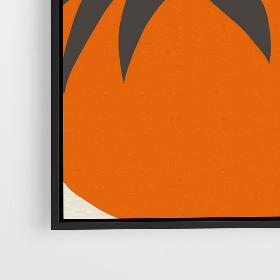 Obraz w ramie 70x100 - Jadalne Kształty - nowoczesny plakat do kuchni, pomidory - rama czarna