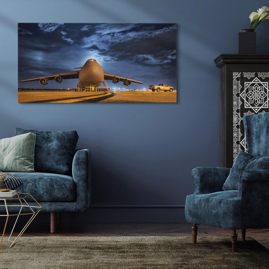 Obraz na płótnie 120x60 - Samolot: Podniebna Wolność - samolot, transport