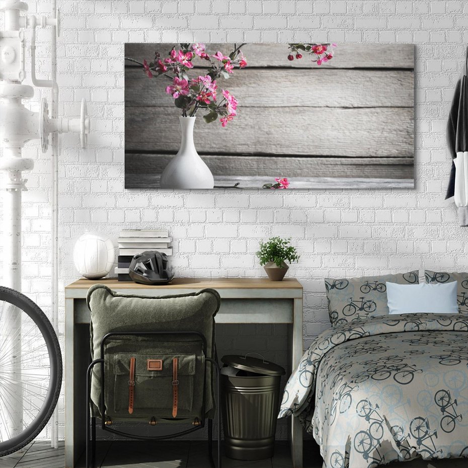 Obraz na płótnie 100x50 - Harmonia w wazonie - kwiaty, wazon